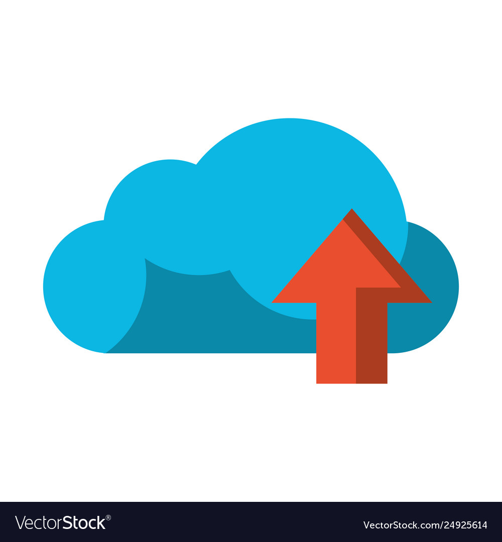 Cloud computing upload symbol