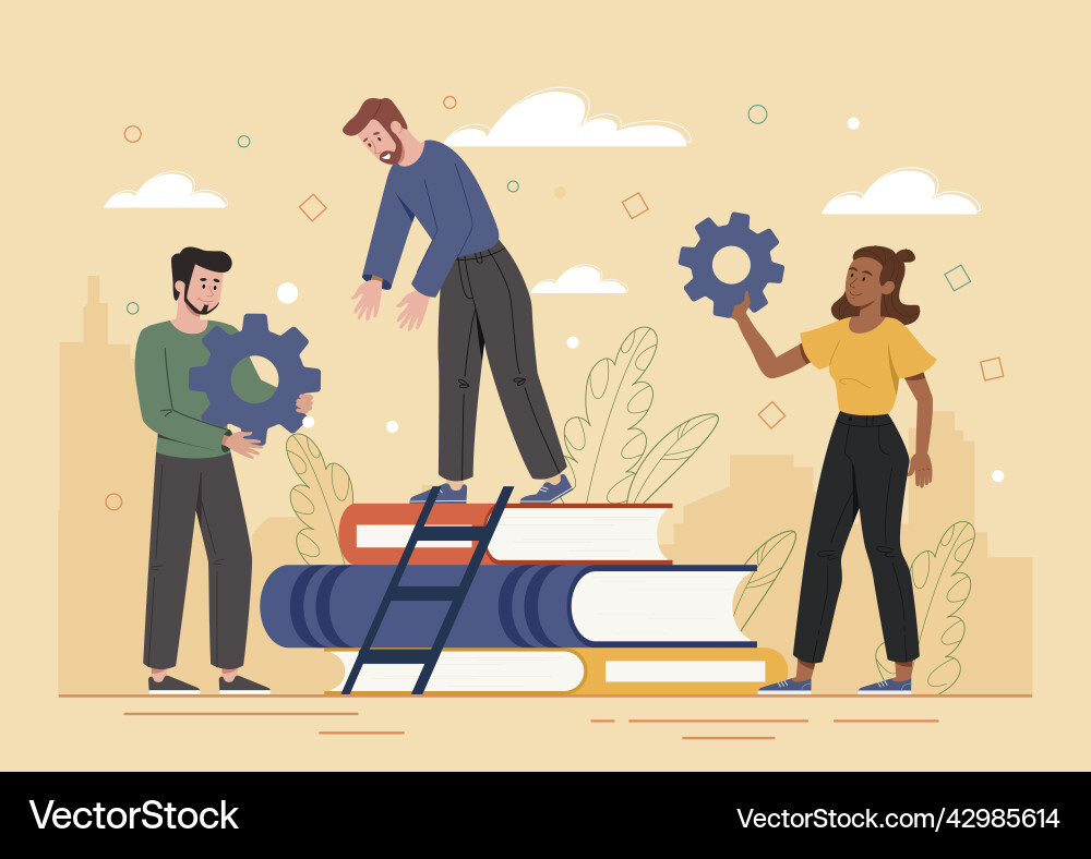 Concept of automation Royalty Free Vector Image