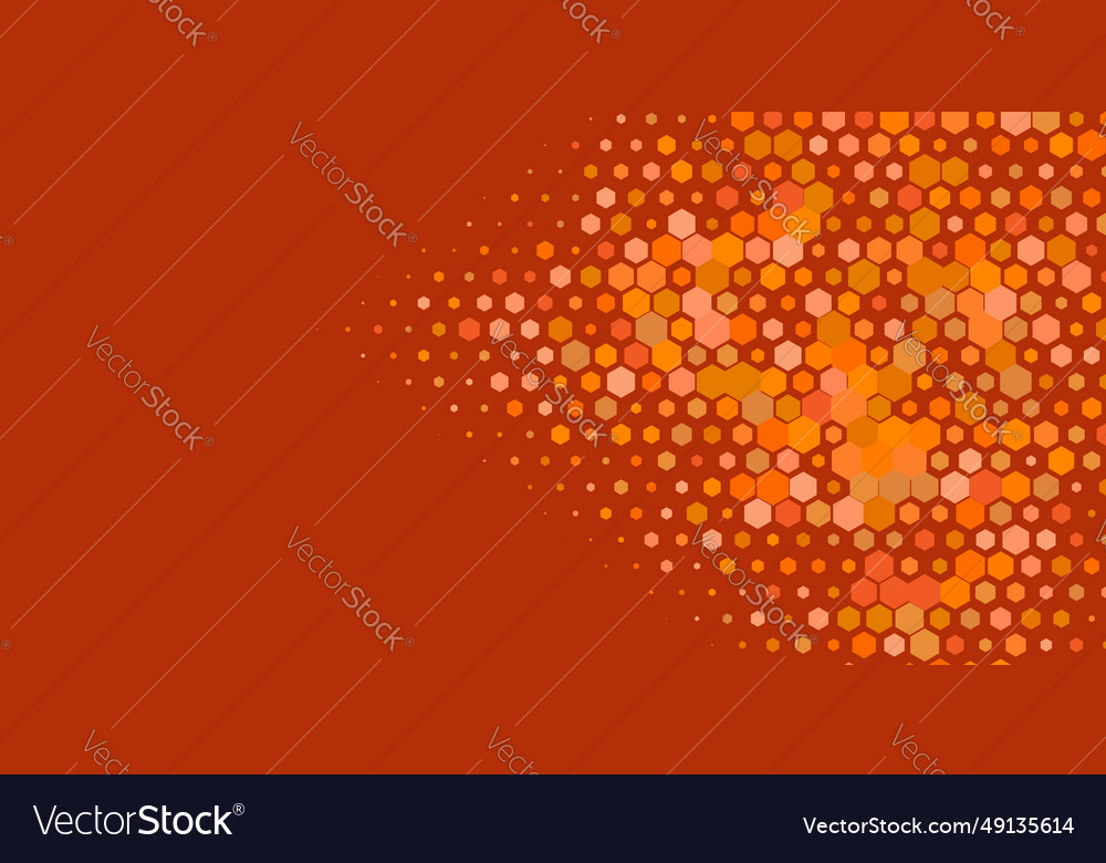 Geometric multi size hexagon with color