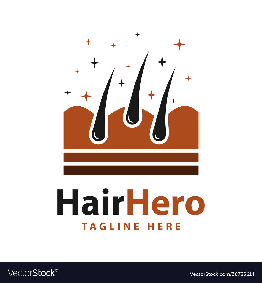 Human hair growth logo Royalty Free Vector Image