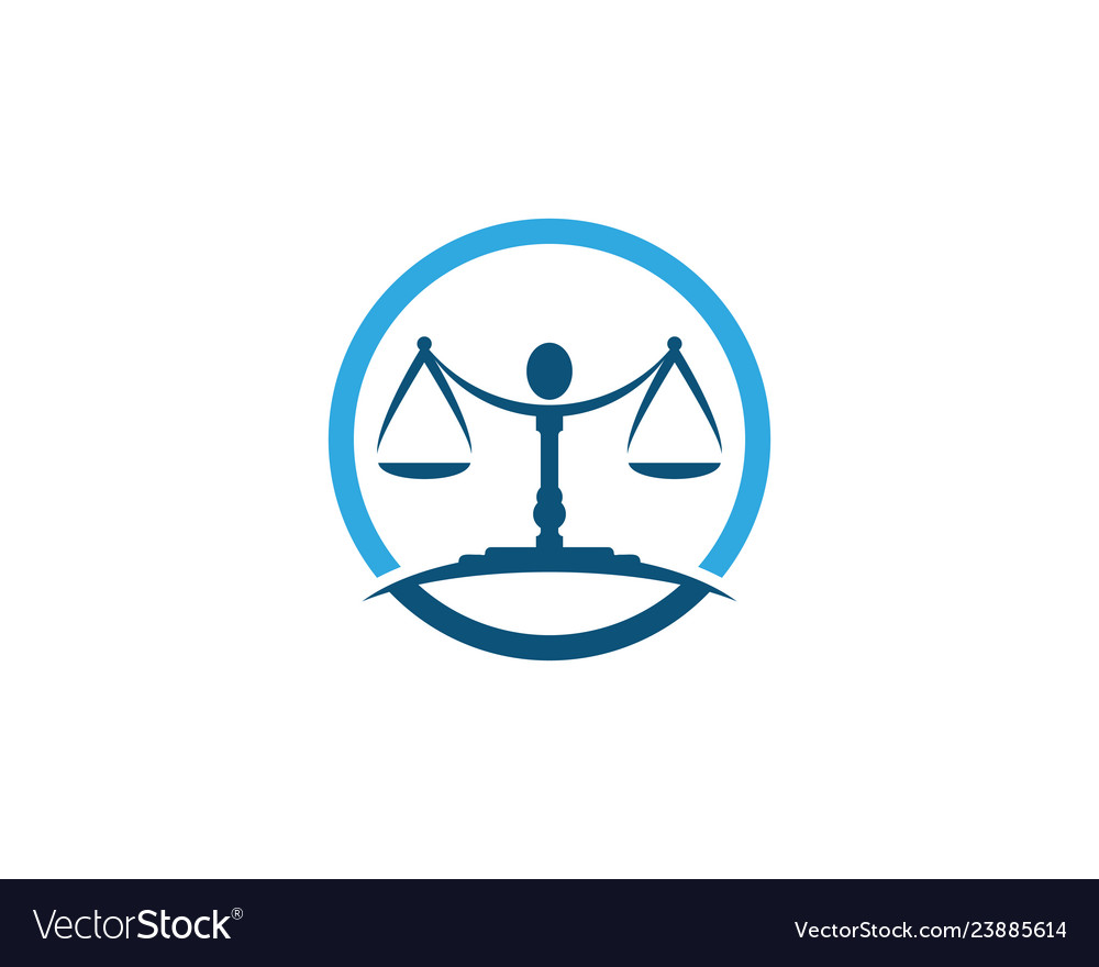 Justice law logo template Royalty Free Vector Image