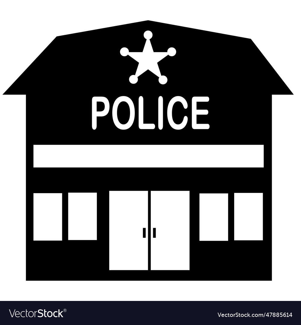 Police station icon police office sign police Vector Image