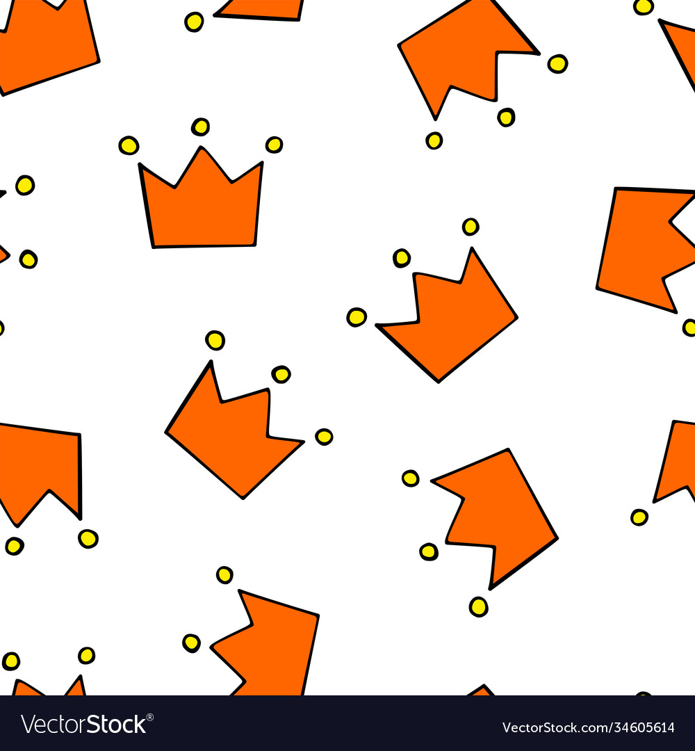 Seamless pattern with crowns vector image Seamless pattern with crowns