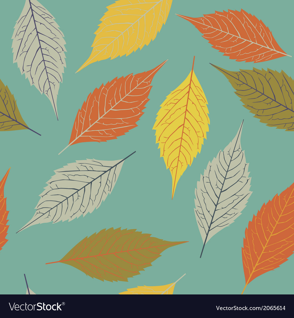 Seamless pattern with leaf abstract texture