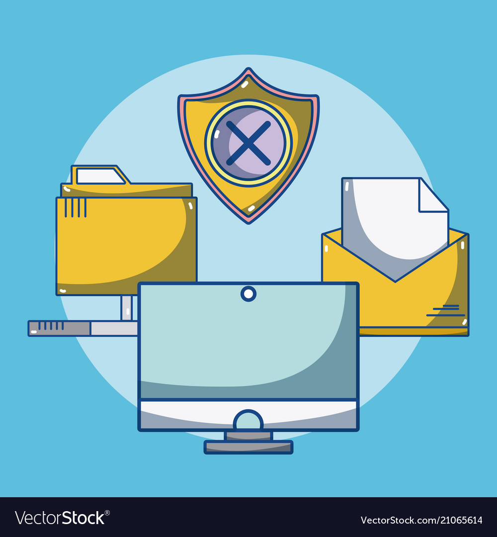 Security system technology Vector Image Security system technology