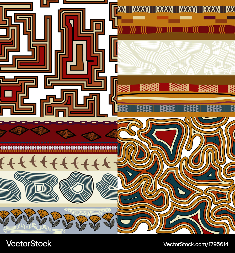 Set of graphic seamless textures Royalty Free Vector Image