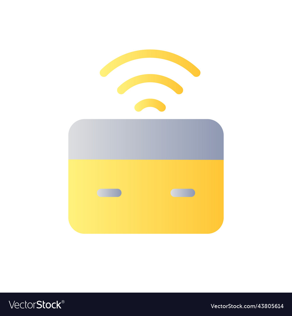 Wireless transfer money flat gradient color ui