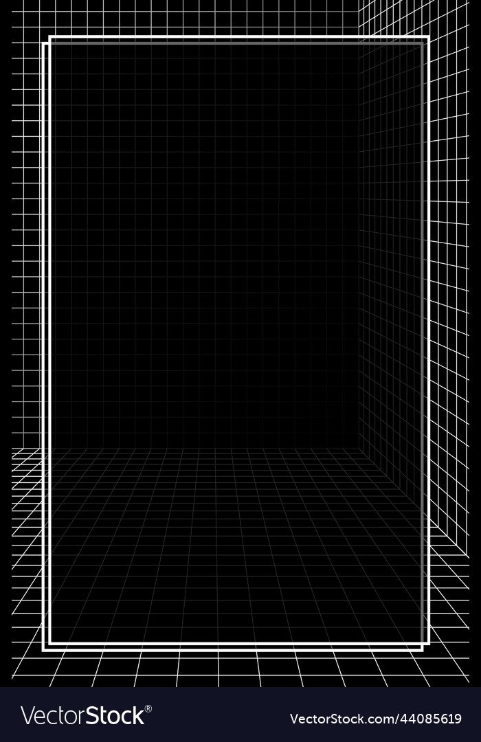 3d grid patterned frame
