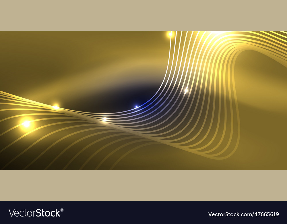 Abstract background neon wave hi-tech design Vector Image Abstract background neon wave hi-tech design