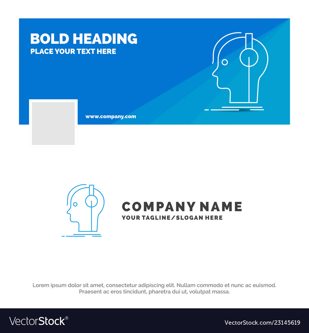 Blue business logo template for composer