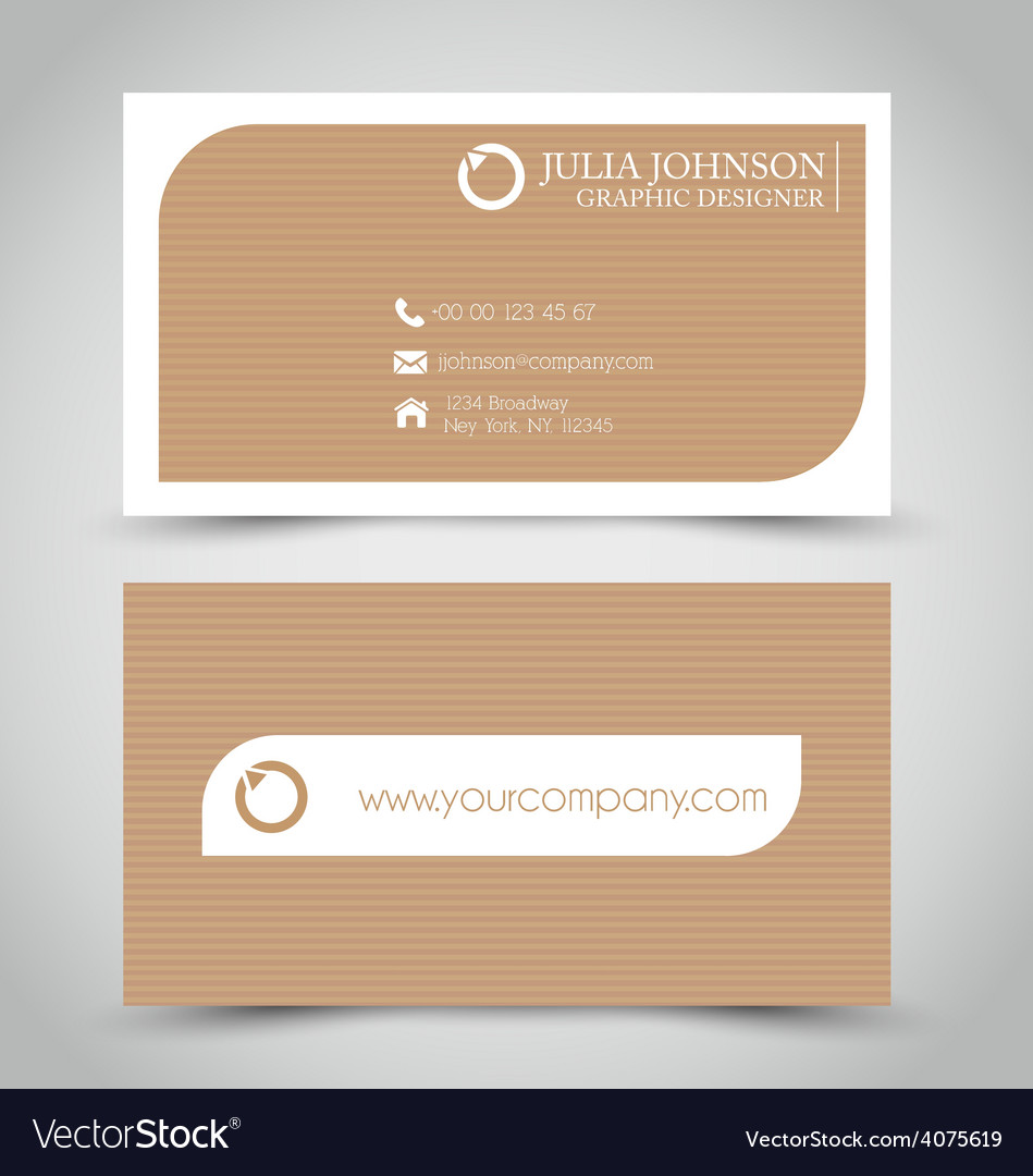 Business card design set template