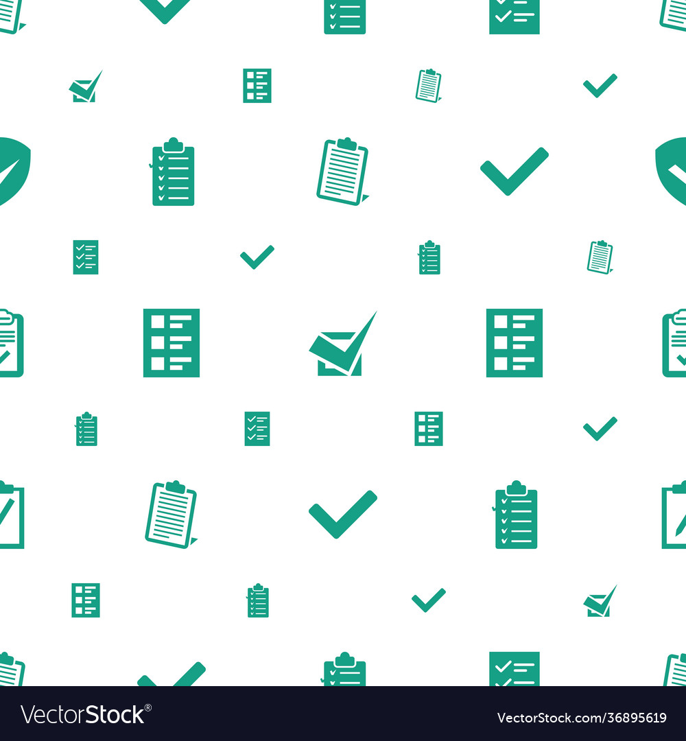 Checkmark icons pattern seamless white background