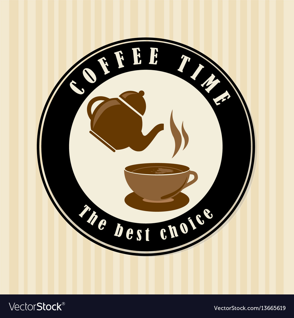 Coffee design over beige background Royalty Free Vector