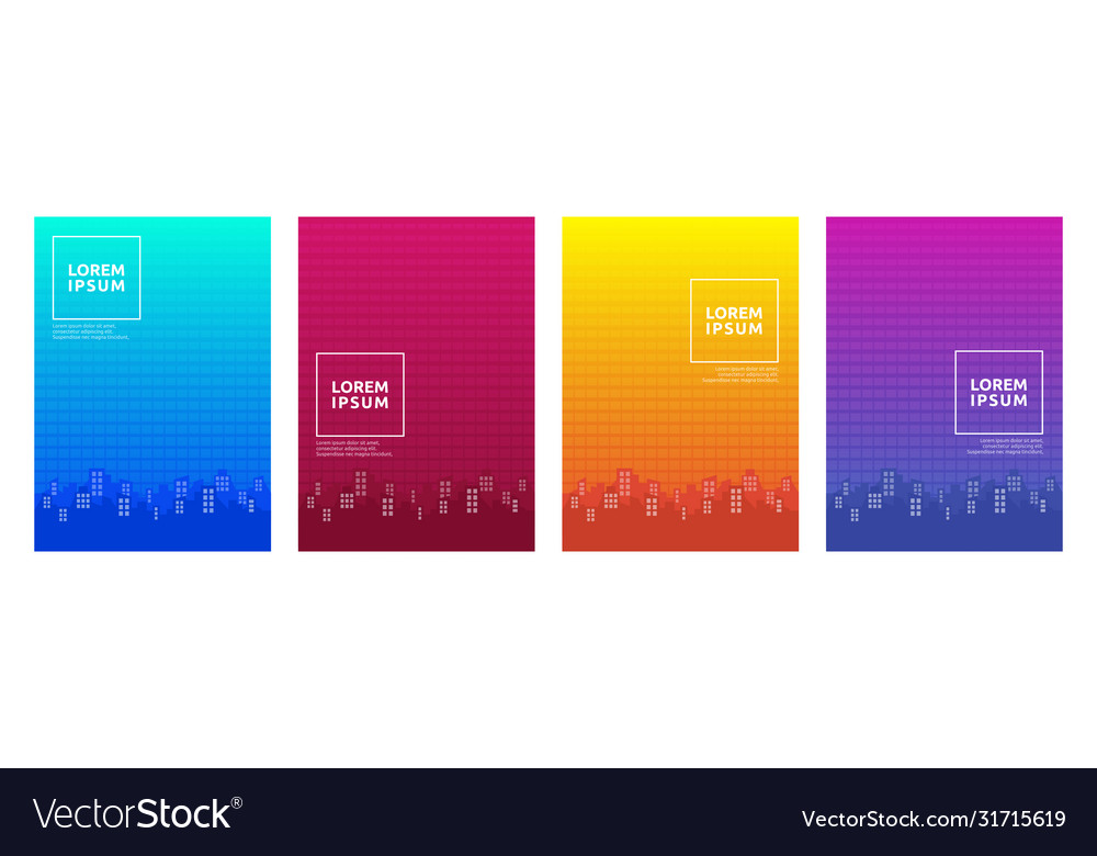 Colorful gradient minimal geometric line pattern