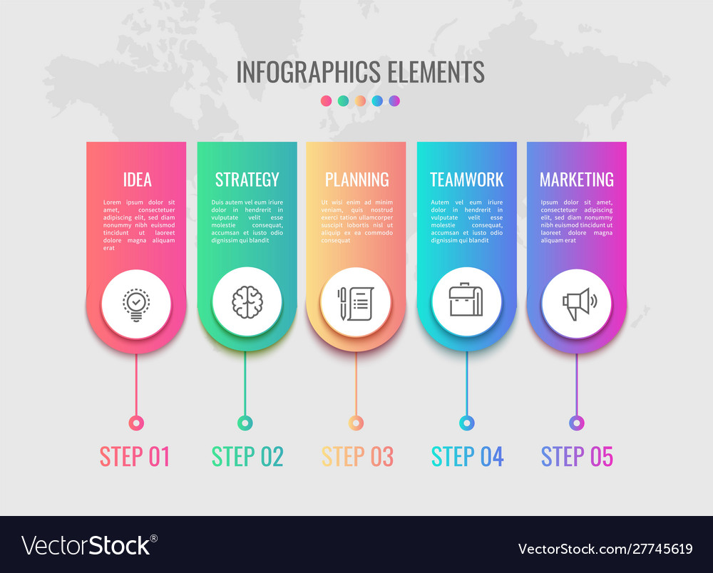 Cycle timeline business infographic elements Vector Image