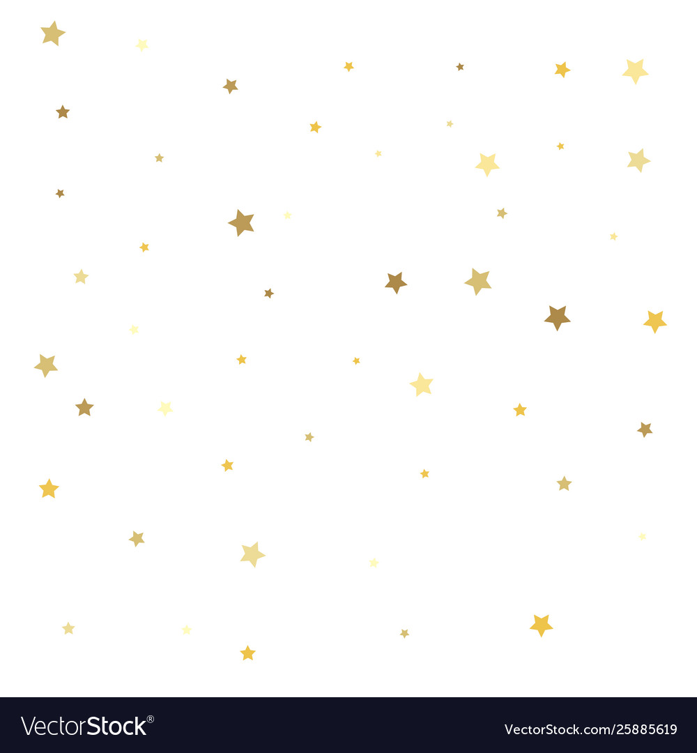 Gold stars confetti celebration Royalty Free Vector Image