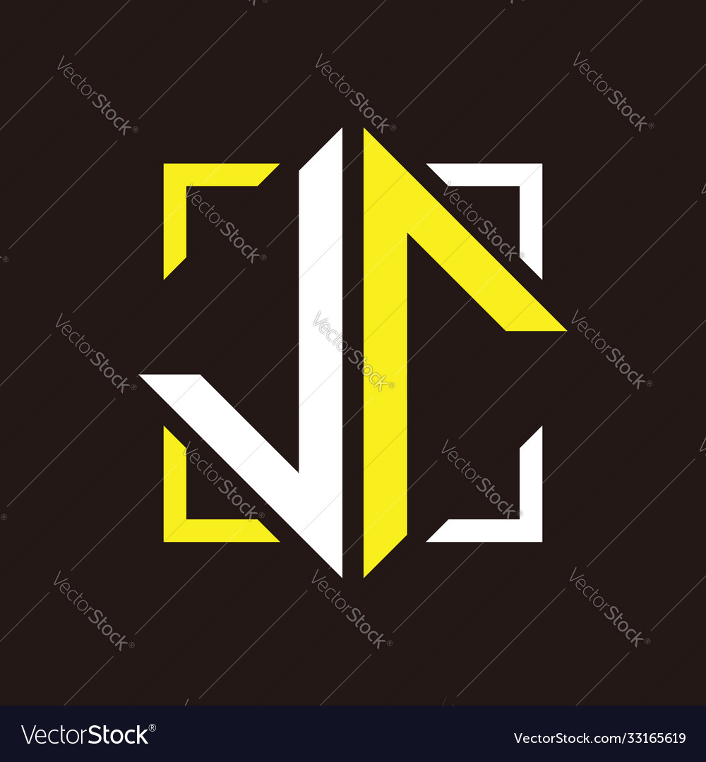 J r initials quadrangle monogram with square