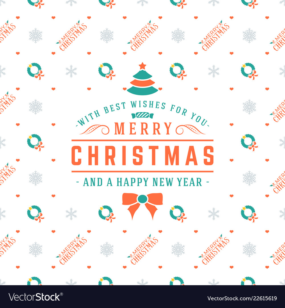 Merry christmas and happy new year retro design