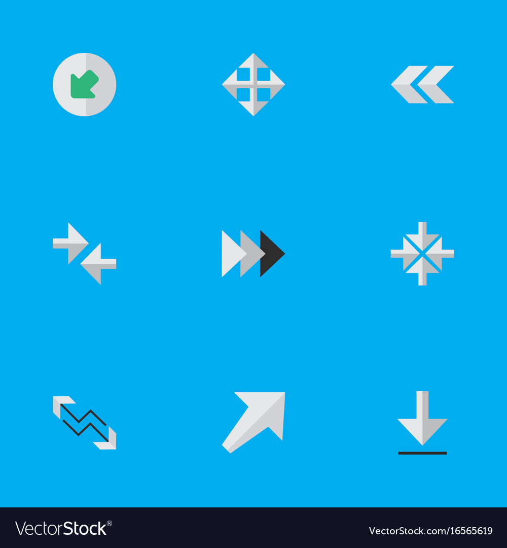 Set of simple indicator icons