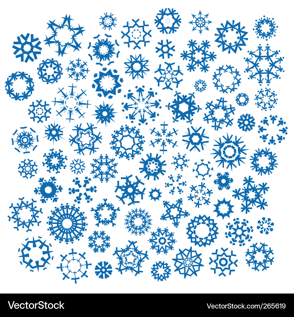 Snowflakes set Royalty Free Vector Image - VectorStock
