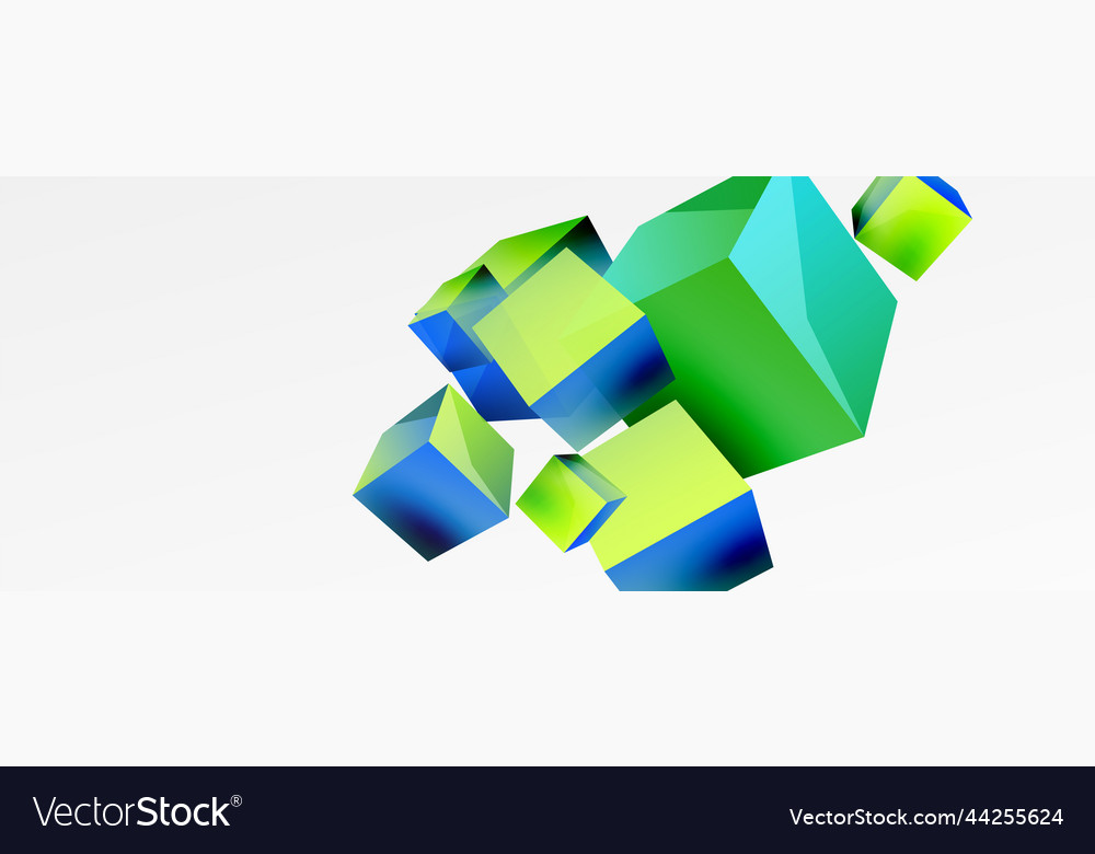 3d cubes abstract background composition