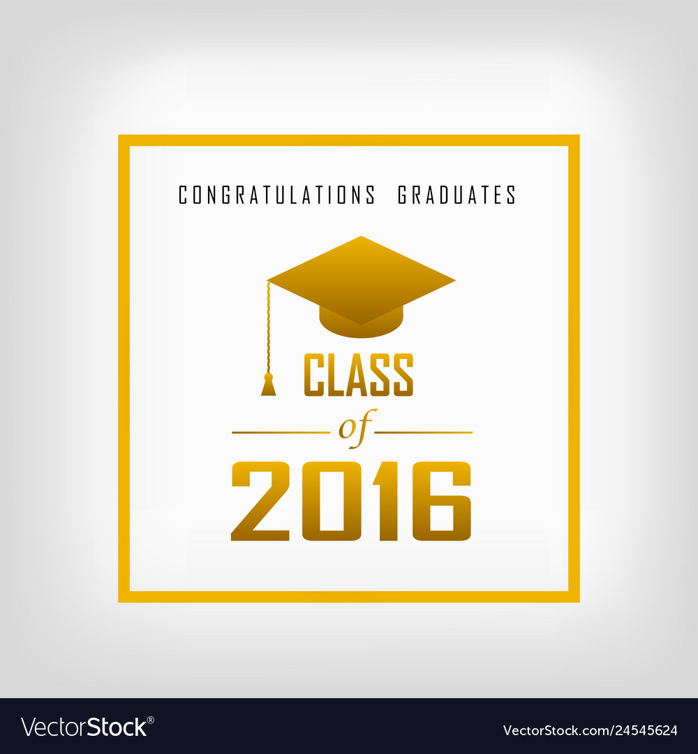A graduating class in 2016 graphics elements vector image A graduating class in 2016 graphics elements