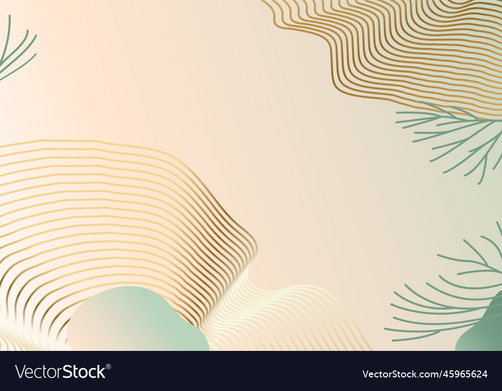 Abstract Golden Wave Pattern