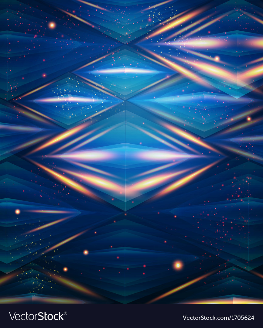 Abstract hexagon pattern blue shiny background