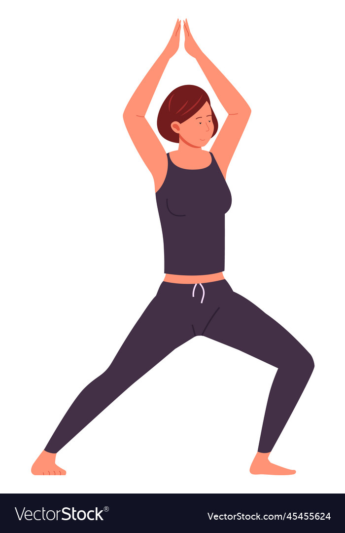 Active woman pilates exercise person stretching vector image Active woman pilates exercise person stretching