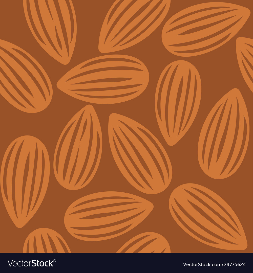 Almonds seamless background pattern