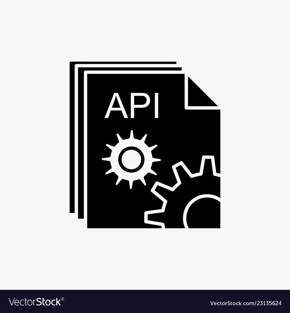 Api app coding developer software glyph icon vector image Api app coding developer software glyph icon