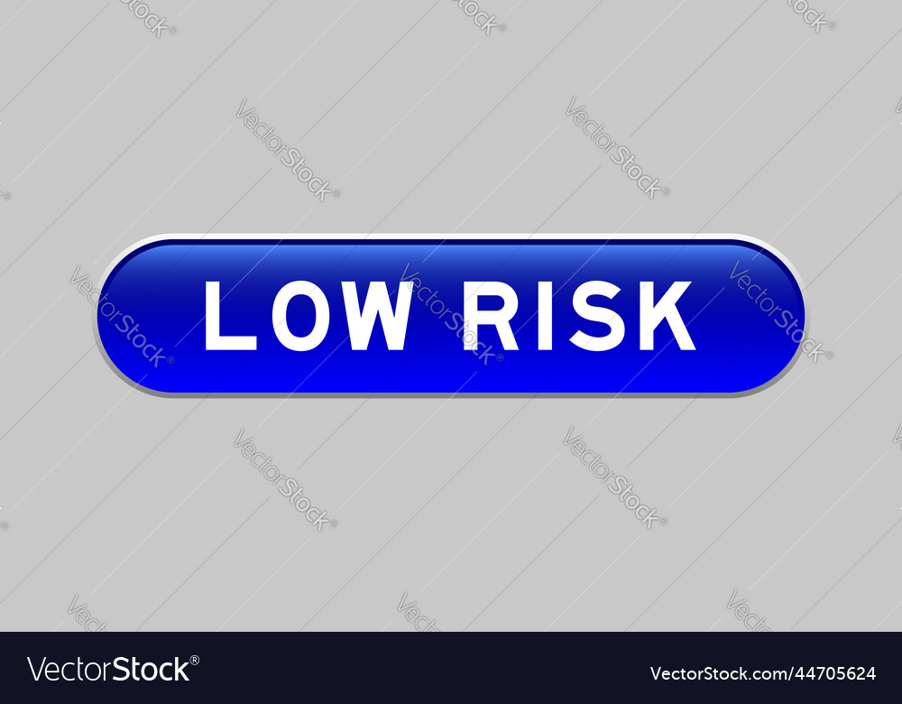 Blue color capsule shape button with word low