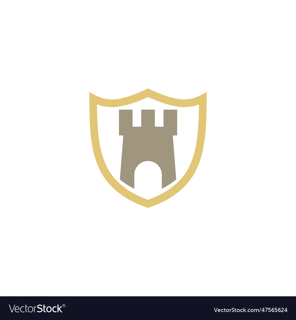 Castle tower building kingdom royal king guard Vector Image