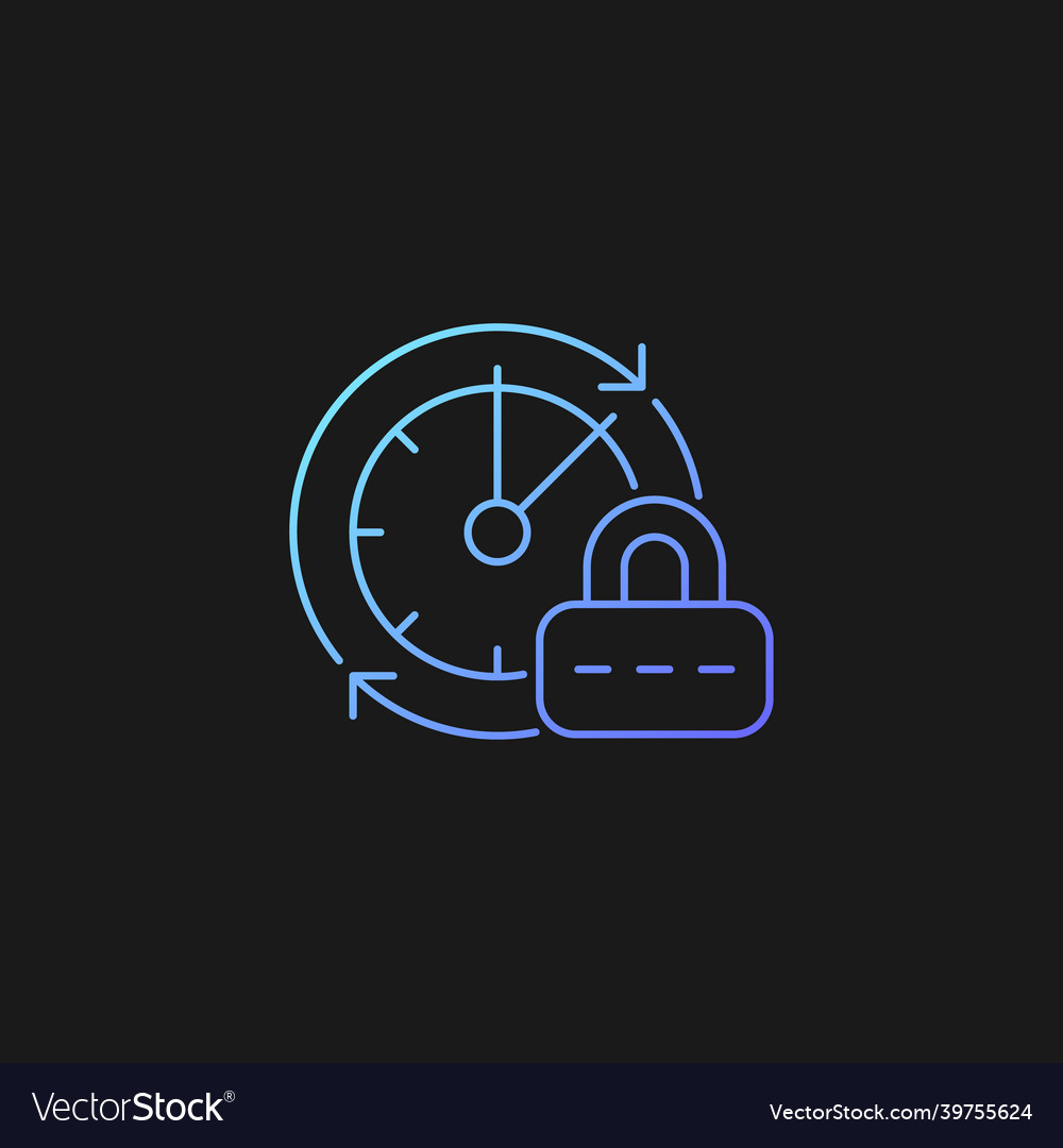 Change password gradient icon for dark theme vector image Change password gradient icon for dark theme