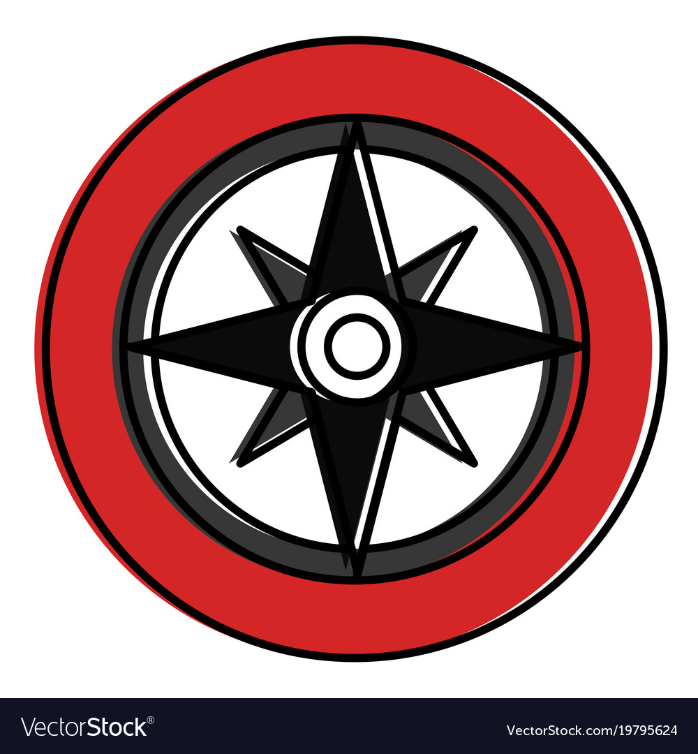 Compass guide isolated icon