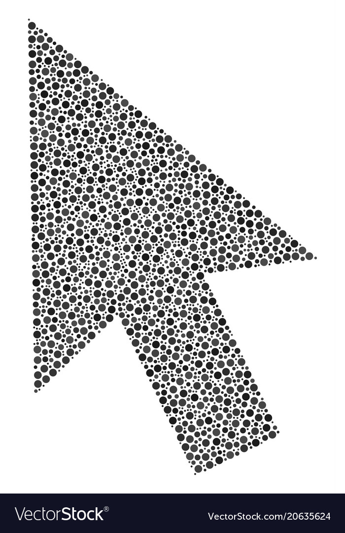 Cursor arrow mosaic of small circles vector image Cursor arrow mosaic of small circles