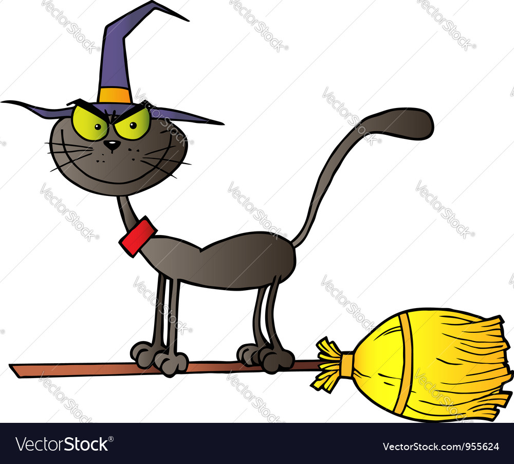 Cute Halloween Cat Witch