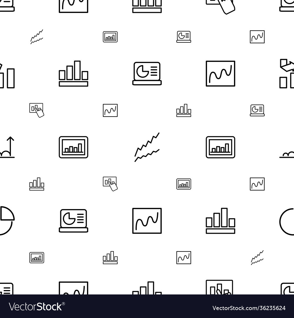 Diagram icons pattern seamless white background