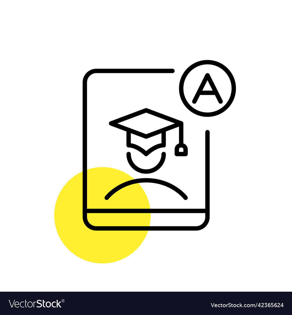 Distance learning using a tablet pixel perfect vector image Distance learning using a tablet pixel perfect