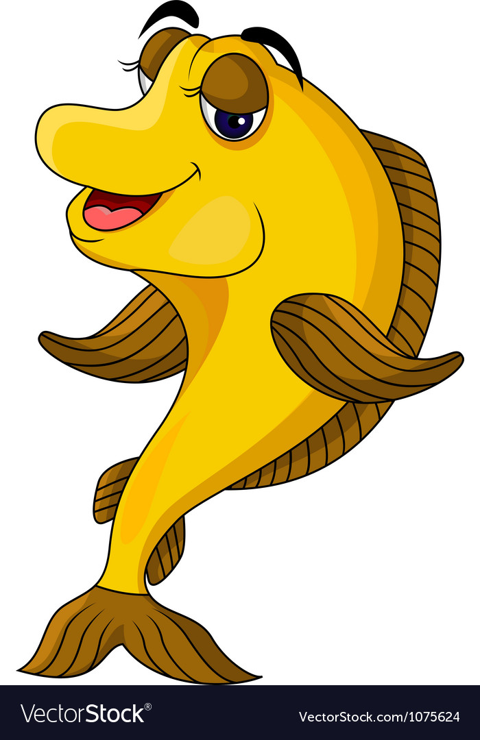 Cute fish cartoon Royalty Free Vector Image - VectorStock