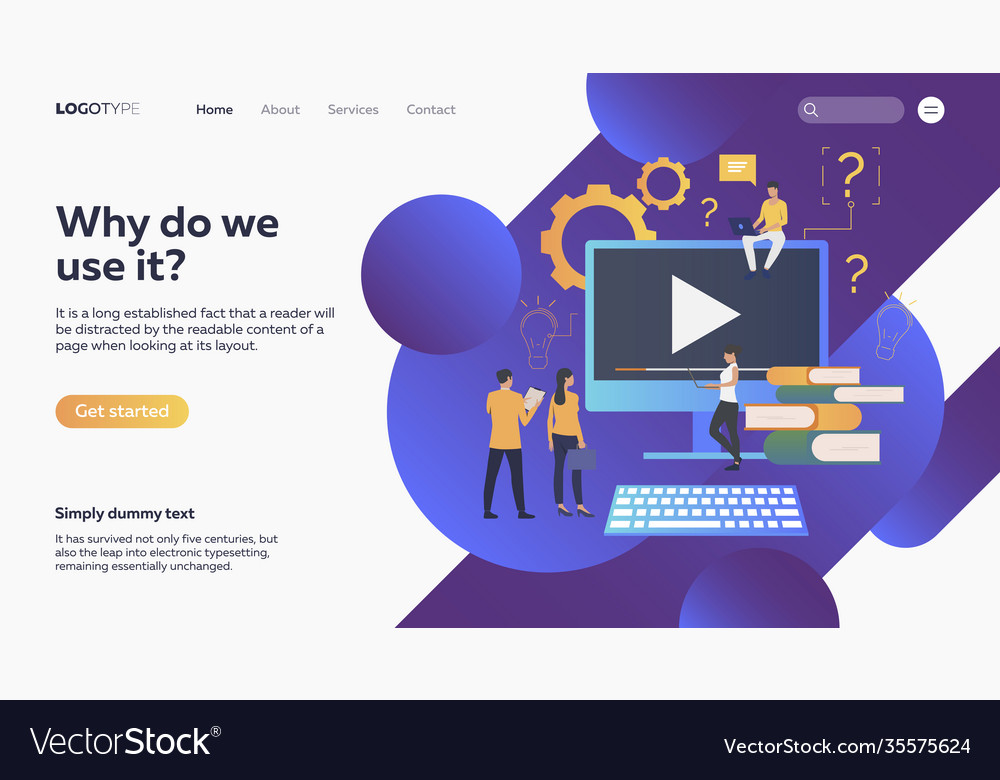 Group business people working with program Vector Image