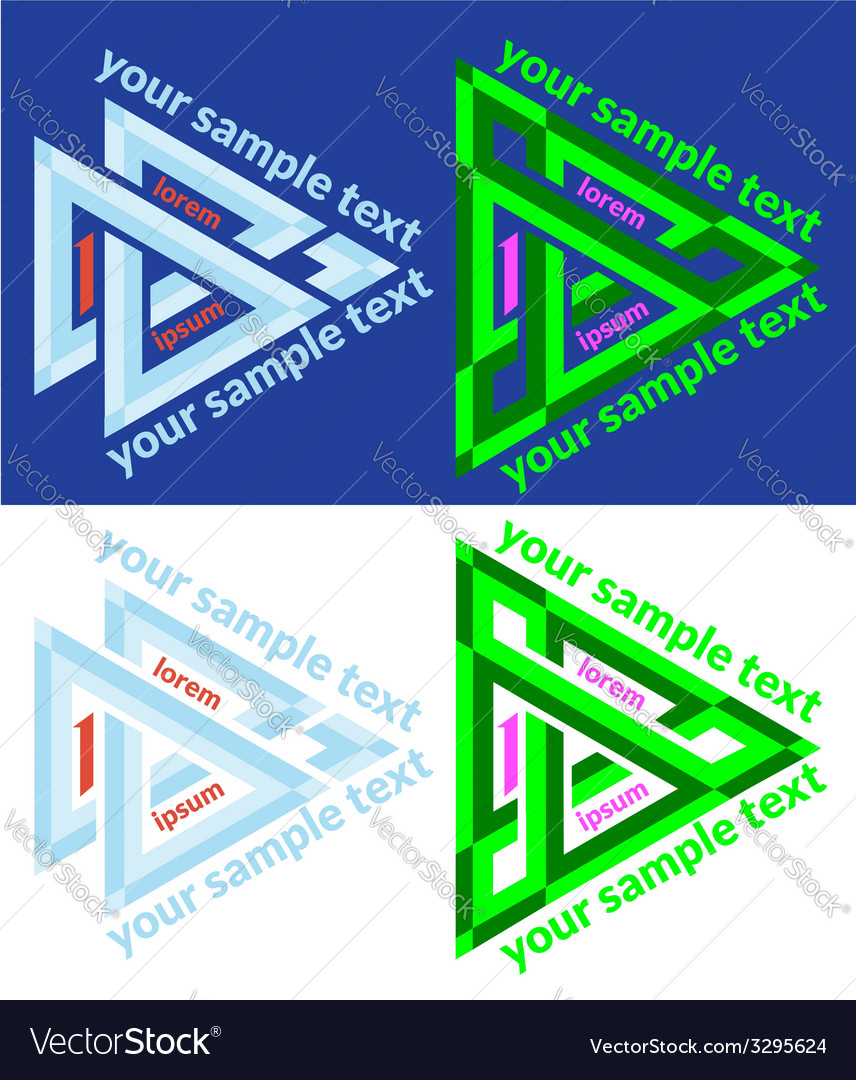 Set of icons abstract triangle