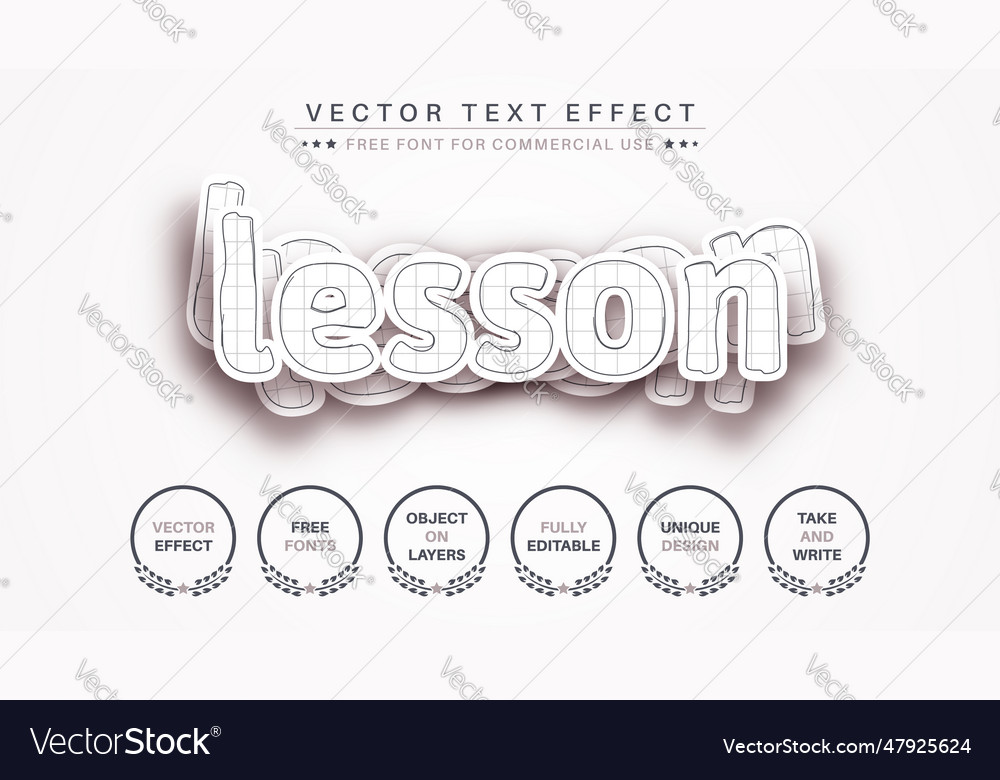 Shock - editable text effect font style vector image Shock - editable text effect font style