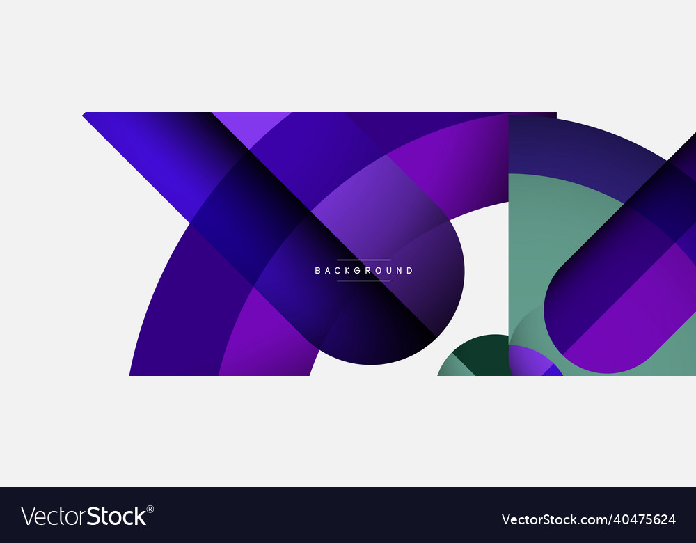 Trendy shapes color minimal design composition