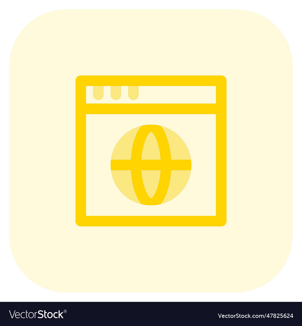 Web browser window for displaying information