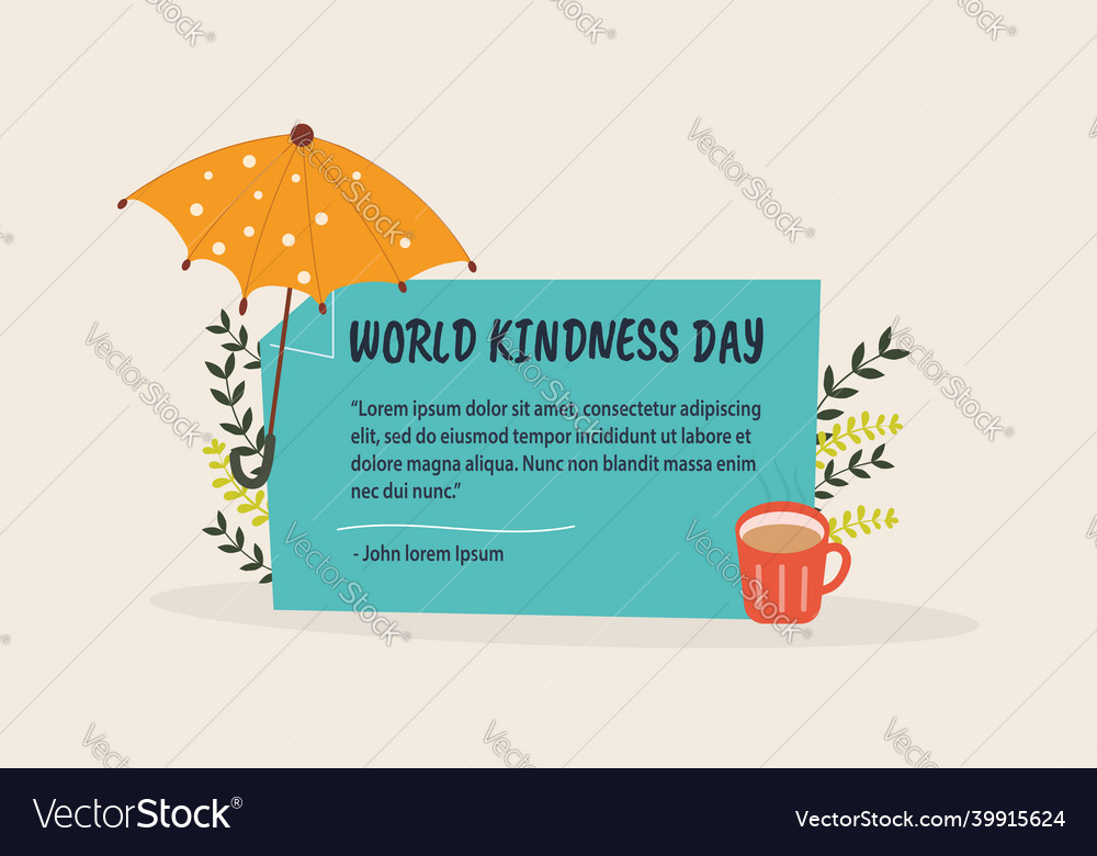 World kindness day holiday concept template