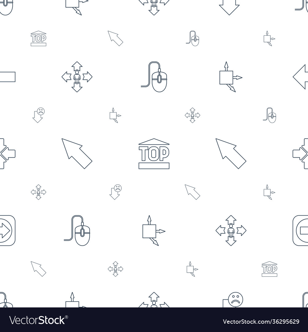 Cursor icons pattern seamless white background