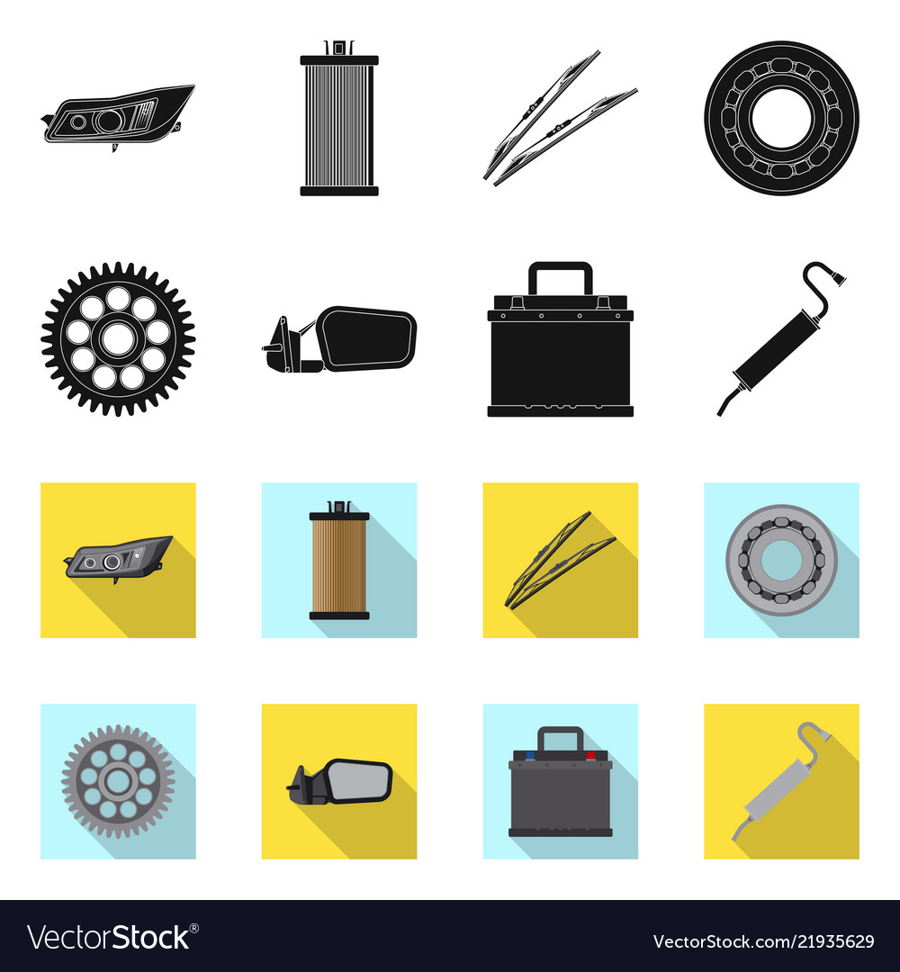 Design of auto and part sign set vector image Design of auto and part sign set