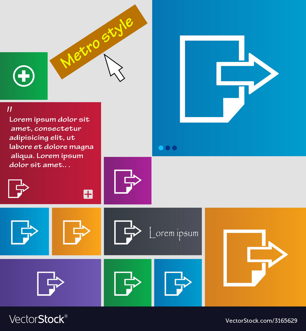 Export file icon document symbol set