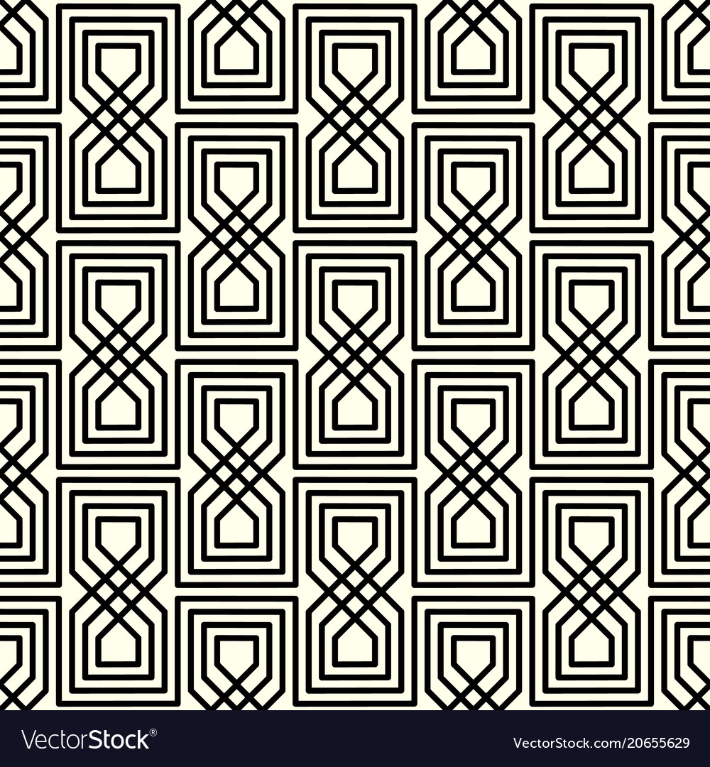 Geometric interlaced black pattern Royalty Free Vector Image